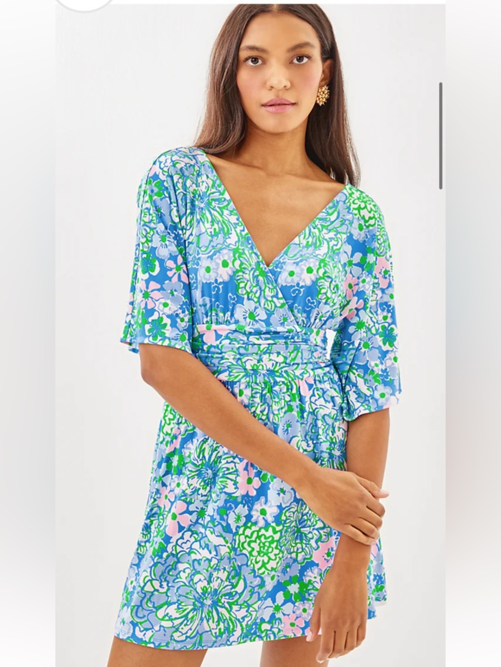 Lilly Pulitzer Parigi knit skort romper, sunwashed blue plumes in bloom. NWOT